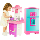 Kit Cozinha Faz de Conta e Geladeira Sonho de Menina Kit Completo Rosa
