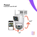 Camera View Dupla PRETO 360° Detection Humana Wifi