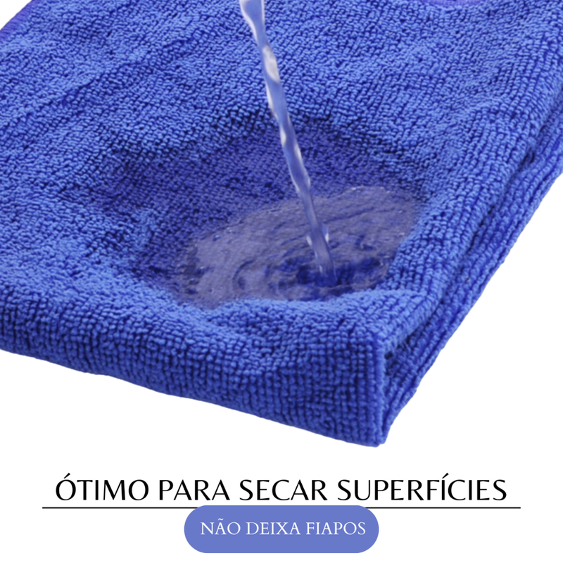 Kit 10 Panos De Limpeza Microfibra alta absorção Multiuso