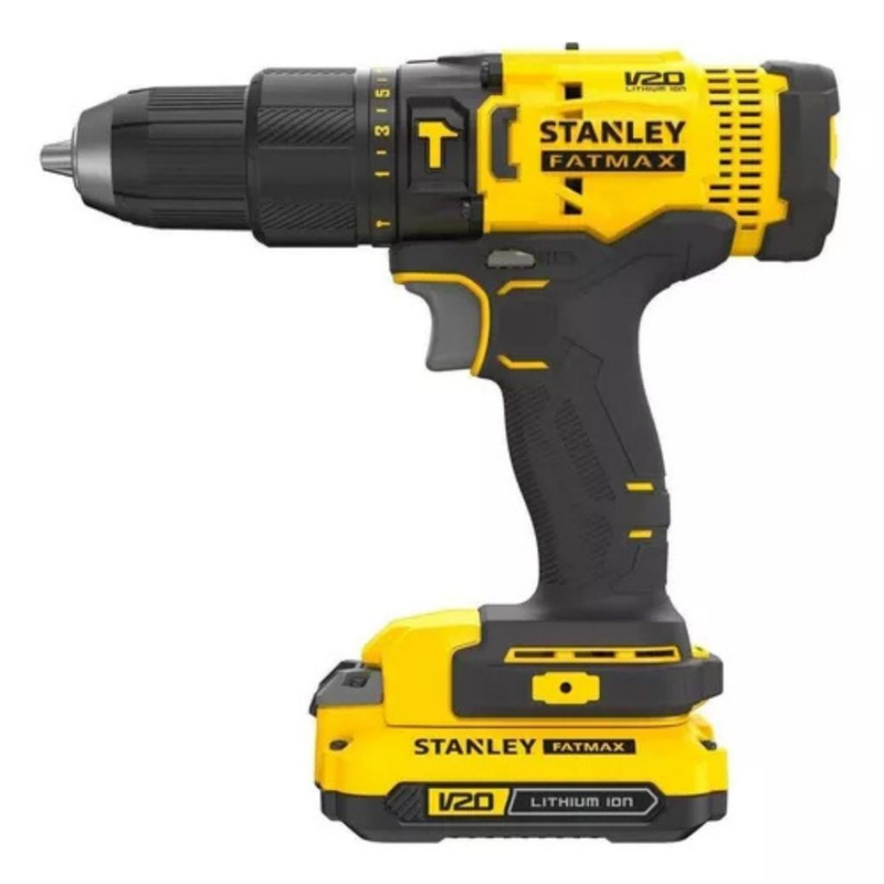 Parafusadeira Furadeira Impacto STANLEY 20v + 2 Baterias 1.5Ah + Carregador bivolt
