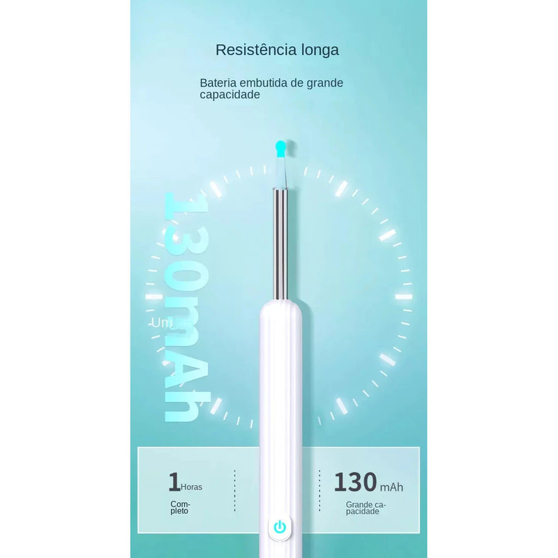 Kit De limpador de Ouvido Com Câmera Inteligente Sem Fio Para iPhone iPad Android