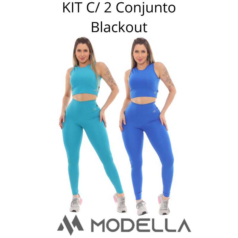 KIT C/ 2 Conjunto Blackout Liso Basic Zero Transparencia