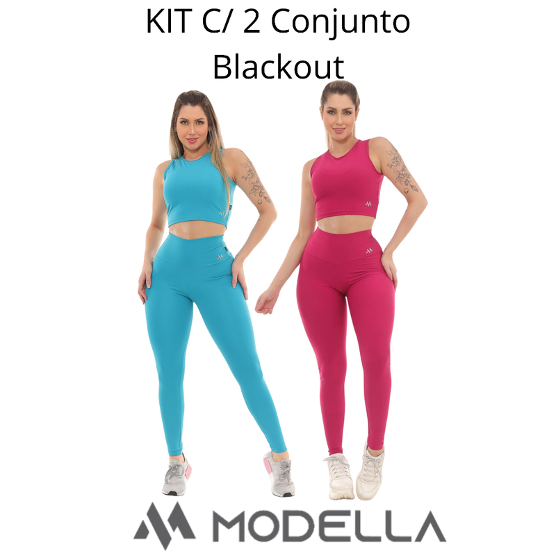 KIT C/ 2 Conjunto Blackout Liso Basic Zero Transparencia