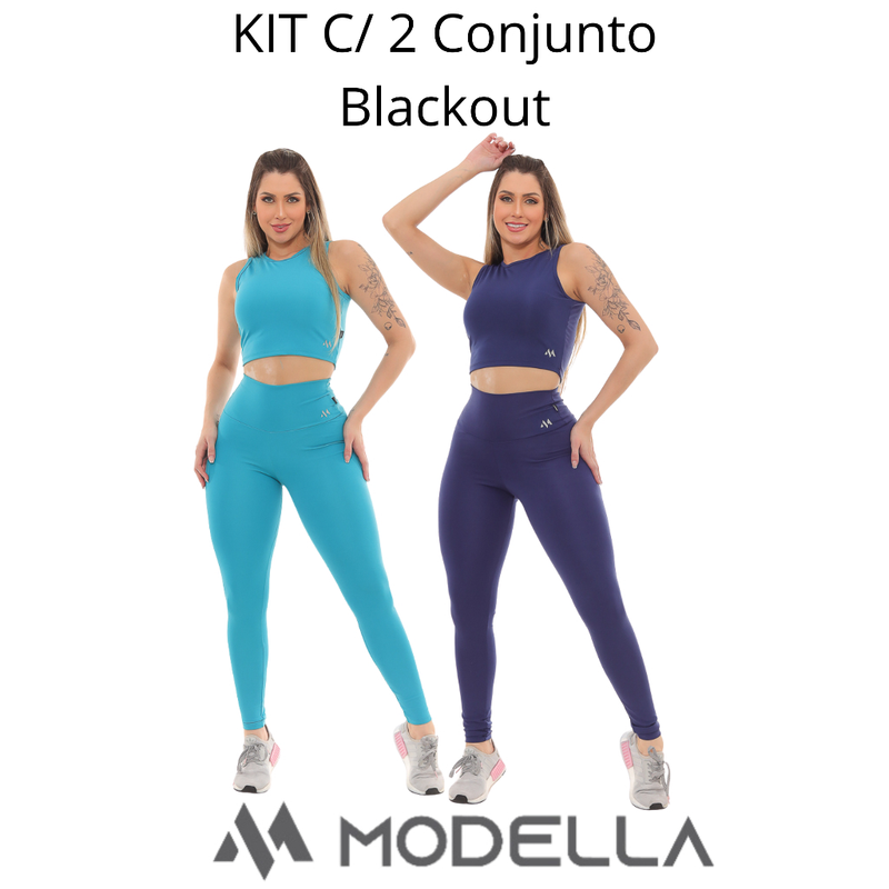 KIT C/ 2 Conjunto Blackout Liso Basic Zero Transparencia