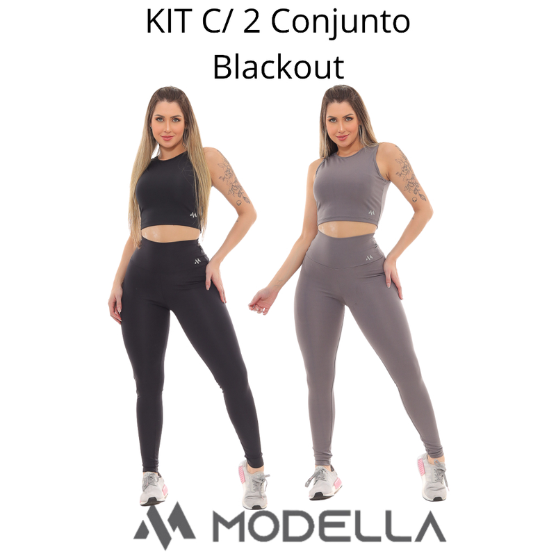 KIT C/ 2 Conjunto Blackout Liso Basic Zero Transparencia