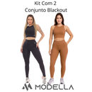 KIT C/ 2 Conjunto Blackout Liso Basic Zero Transparencia