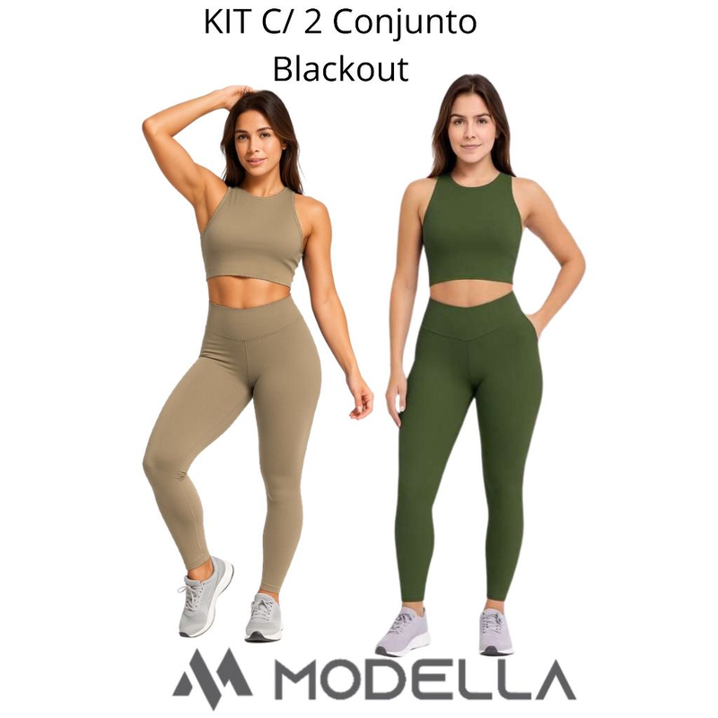 KIT C/ 2 Conjunto Blackout Liso Basic Zero Transparencia