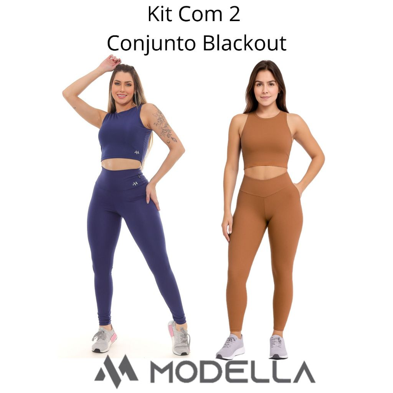 KIT C/ 2 Conjunto Blackout Liso Basic Zero Transparencia