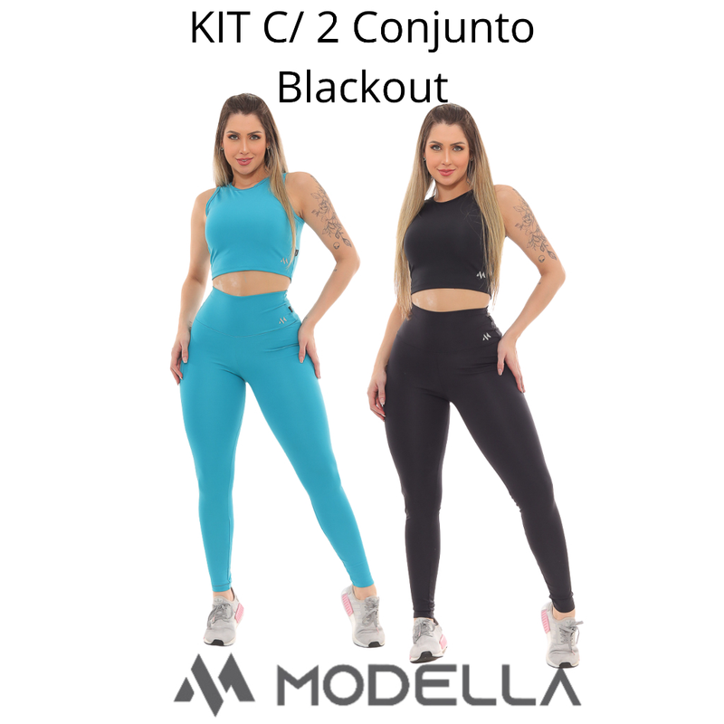 KIT C/ 2 Conjunto Blackout Liso Basic Zero Transparencia