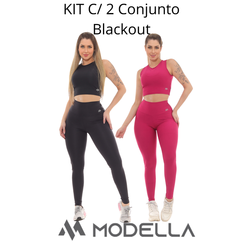 KIT C/ 2 Conjunto Blackout Liso Basic Zero Transparencia