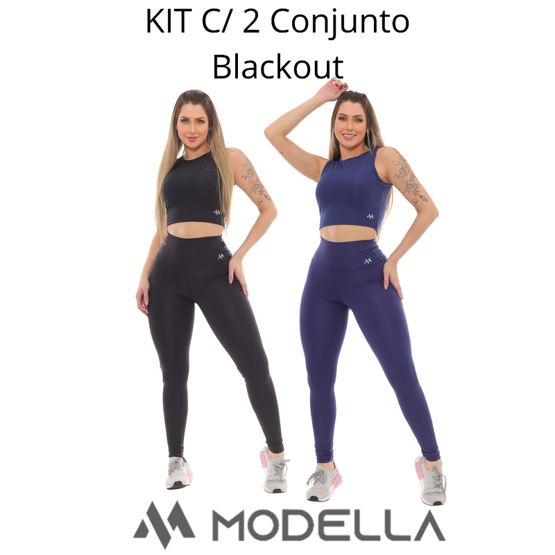 KIT C/ 2 Conjunto Blackout Liso Basic Zero Transparencia