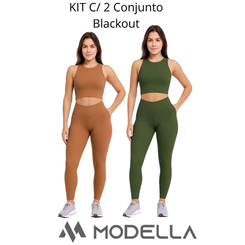 KIT C/ 2 Conjunto Blackout Liso Basic Zero Transparencia