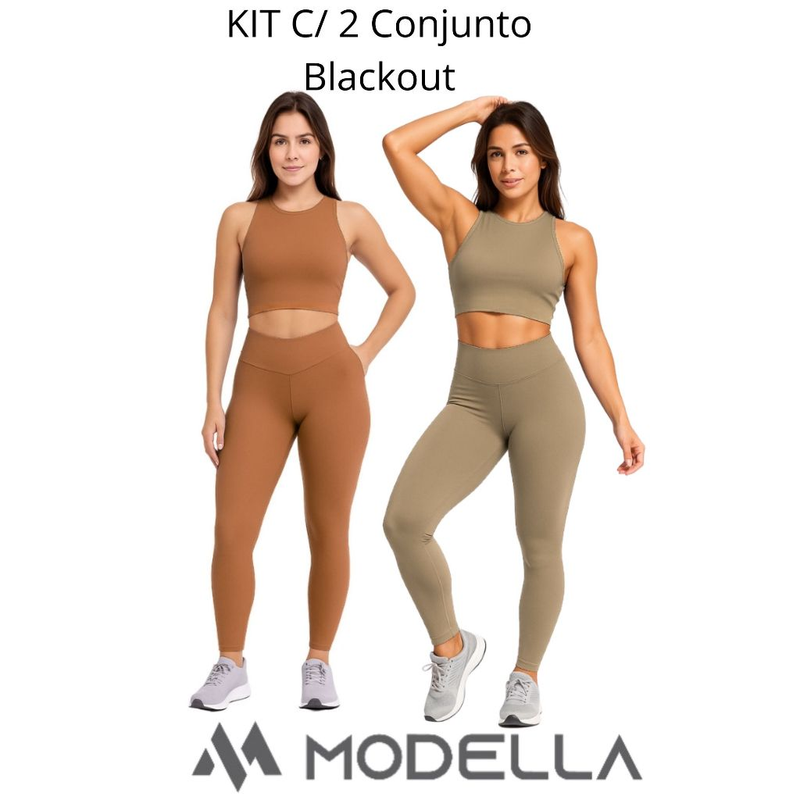 KIT C/ 2 Conjunto Blackout Liso Basic Zero Transparencia