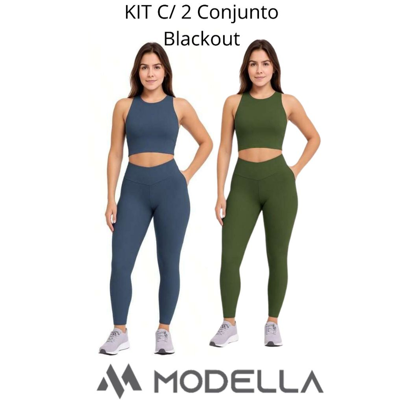 KIT C/ 2 Conjunto Blackout Liso Basic Zero Transparencia