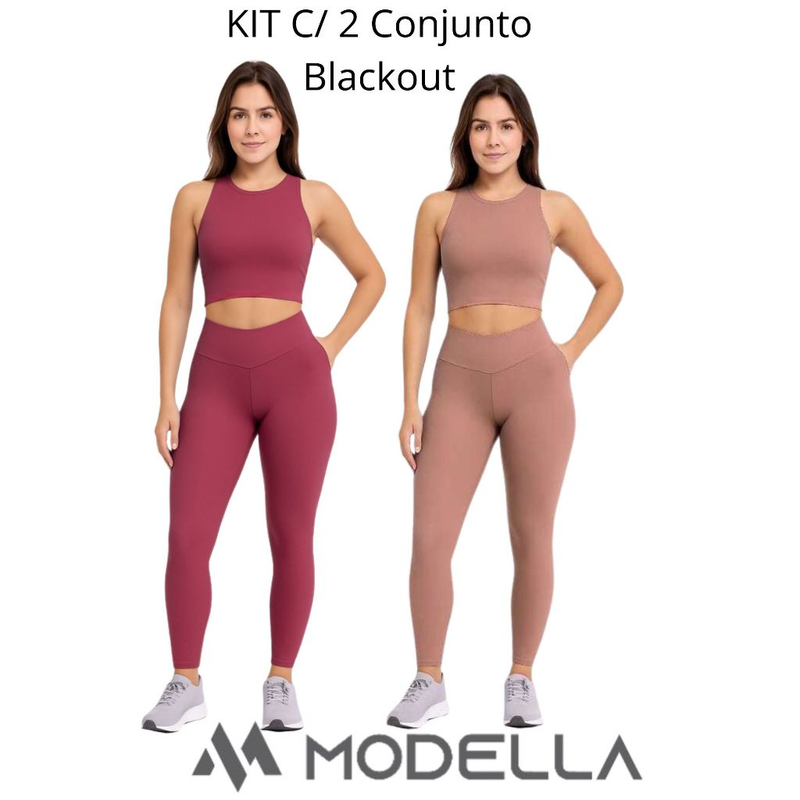 KIT C/ 2 Conjunto Blackout Liso Basic Zero Transparencia