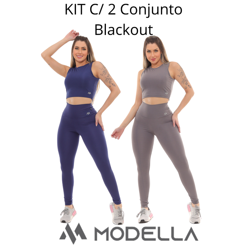 KIT C/ 2 Conjunto Blackout Liso Basic Zero Transparencia