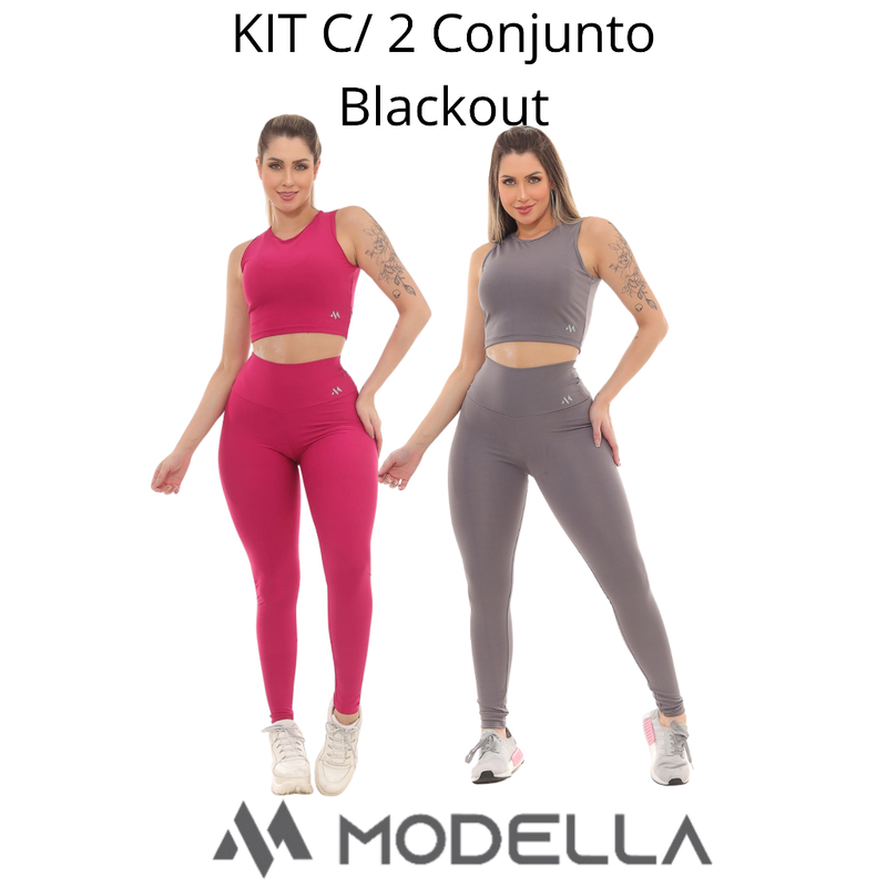 KIT C/ 2 Conjunto Blackout Liso Basic Zero Transparencia