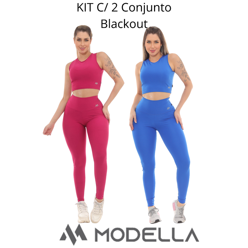 KIT C/ 2 Conjunto Blackout Liso Basic Zero Transparencia