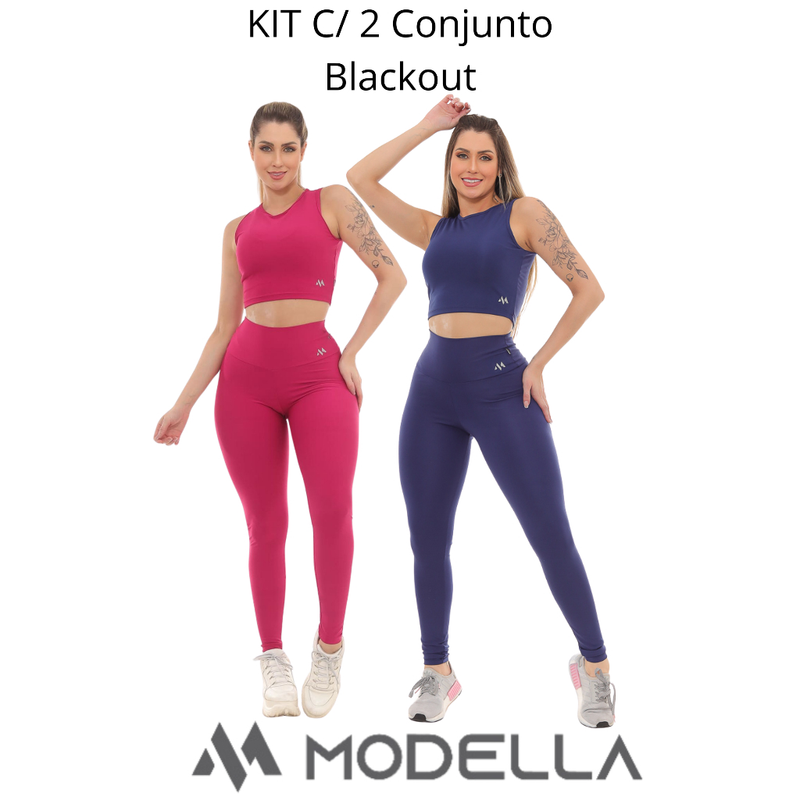 KIT C/ 2 Conjunto Blackout Liso Basic Zero Transparencia