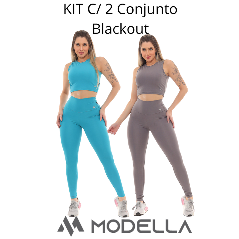 KIT C/ 2 Conjunto Blackout Liso Basic Zero Transparencia