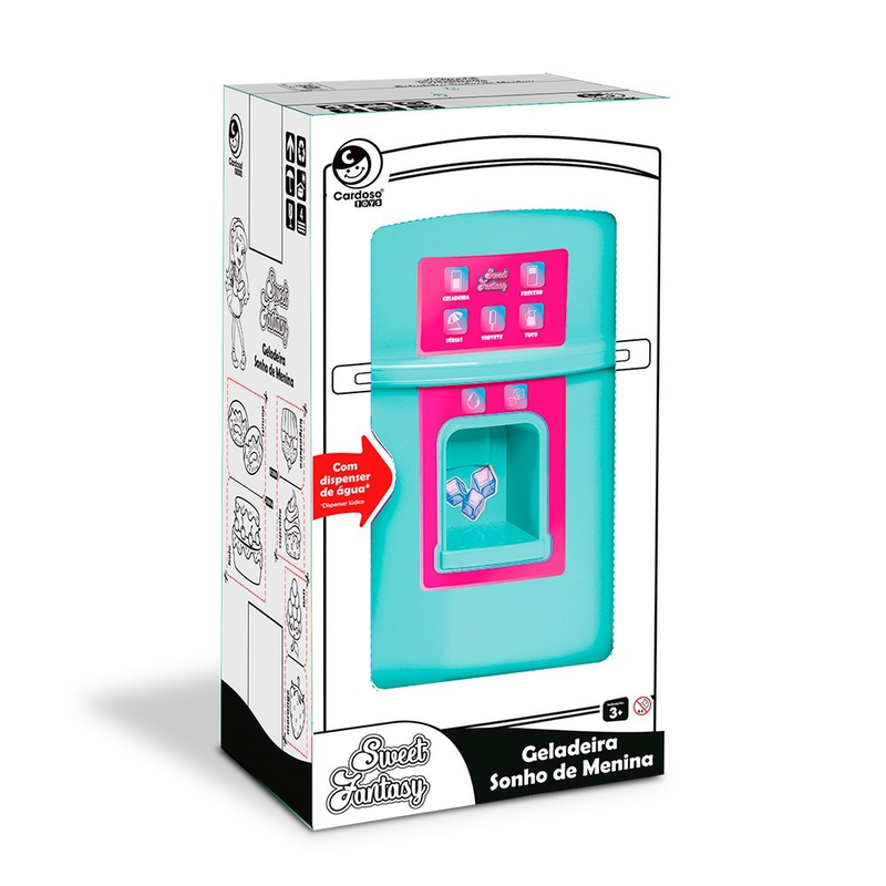Kit Cozinha Faz de Conta e Geladeira Sonho de Menina Kit Completo Rosa
