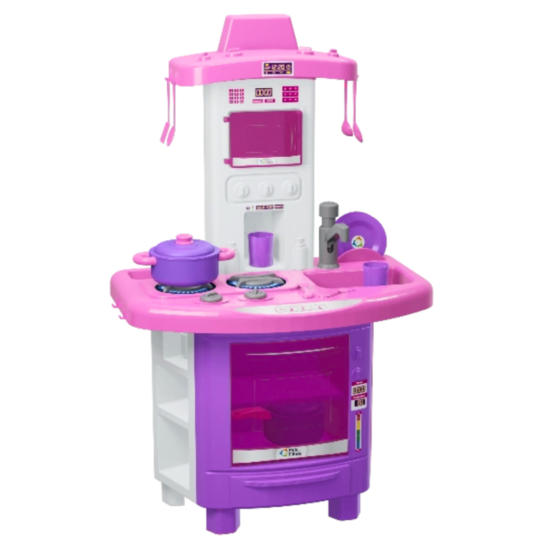 Kit Cozinha Faz de Conta e Geladeira Sonho de Menina Kit Completo Rosa