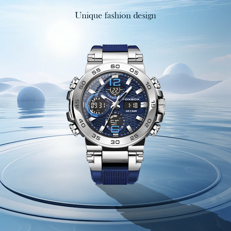 FOXBOX Relógio Masculino À Prova D'água Chronograph Quartz
