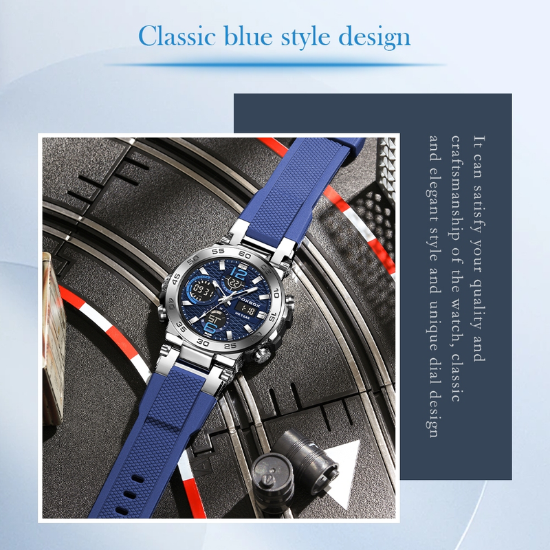 FOXBOX Relógio Masculino À Prova D'água Chronograph Quartz