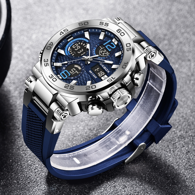 FOXBOX Relógio Masculino À Prova D'água Chronograph Quartz