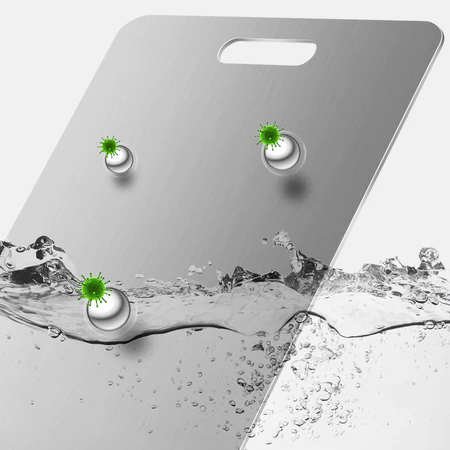 Tábua De Corte 304 Aço Inoxidável Antibacteriana À Prova De Mofo + Brinde jogo de facas