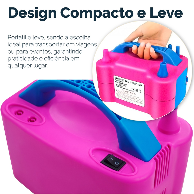 Inflador Bomba Elétrica Bexigas 