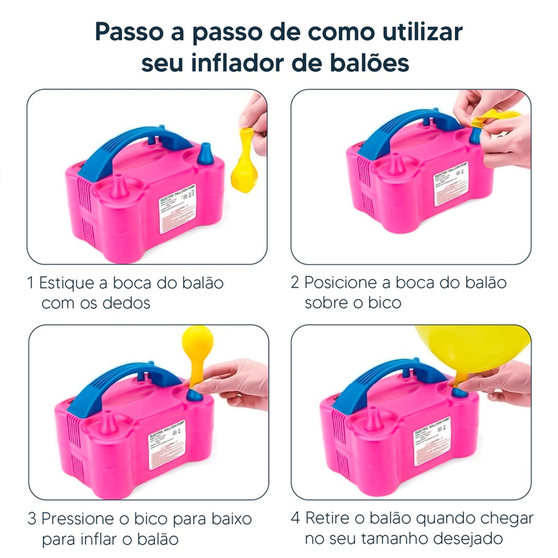 Inflador Bomba Elétrica Bexigas 