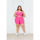 Kit 3 Conjuntos Top Shorts plus size 