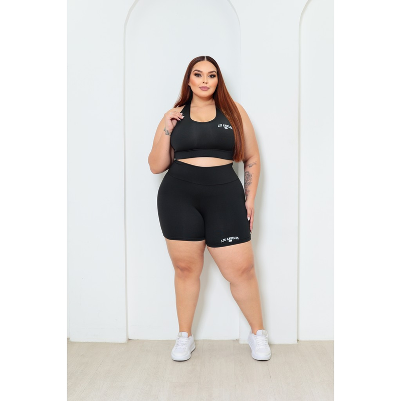 Kit 3 Conjuntos Top Shorts plus size 